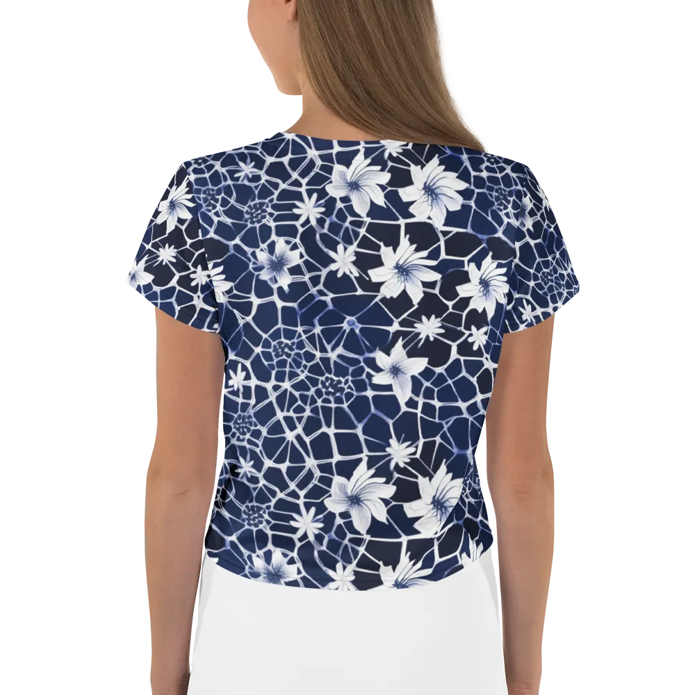 Midnight Wildflower on Crop Tee — Back