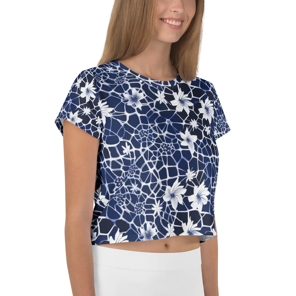 Midnight Wildflower on Crop Tee — Right