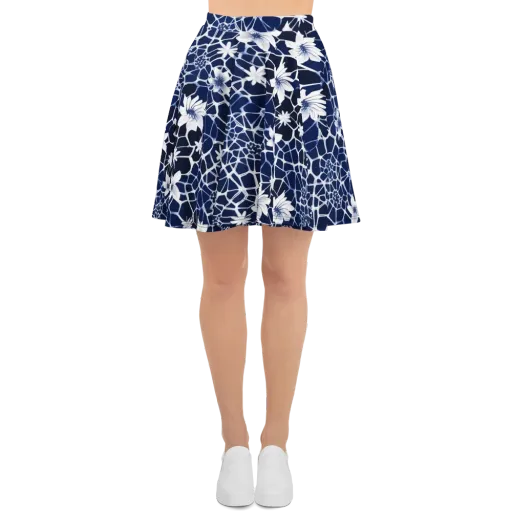 Midnight Wildflower on a Skater Skirt