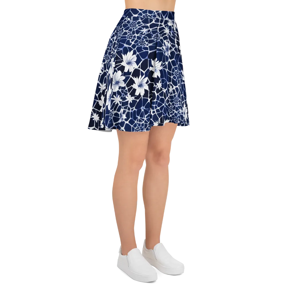 Midnight Wildflower on Skater Skirt — Right
