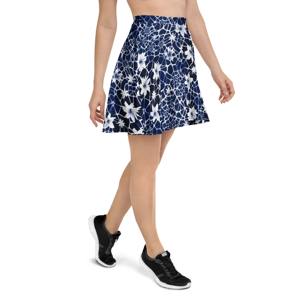 Midnight Wildflower on Skater Skirt — Right