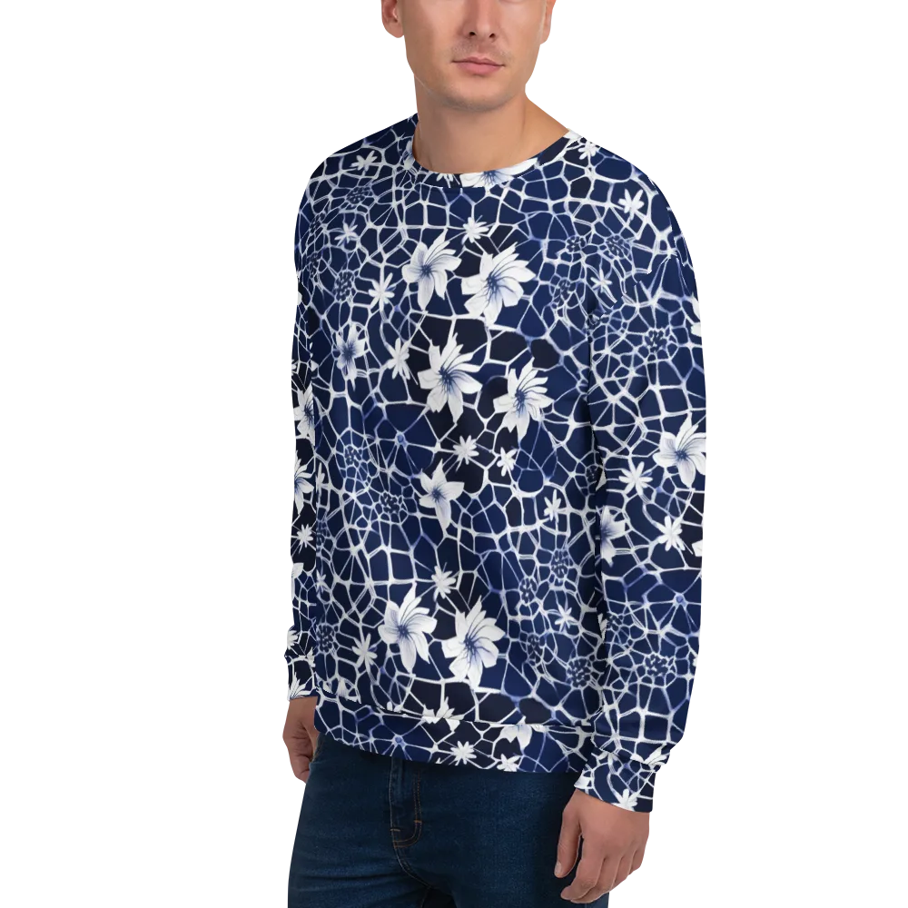 Midnight Wildflower on Sweatshirt — Left Front