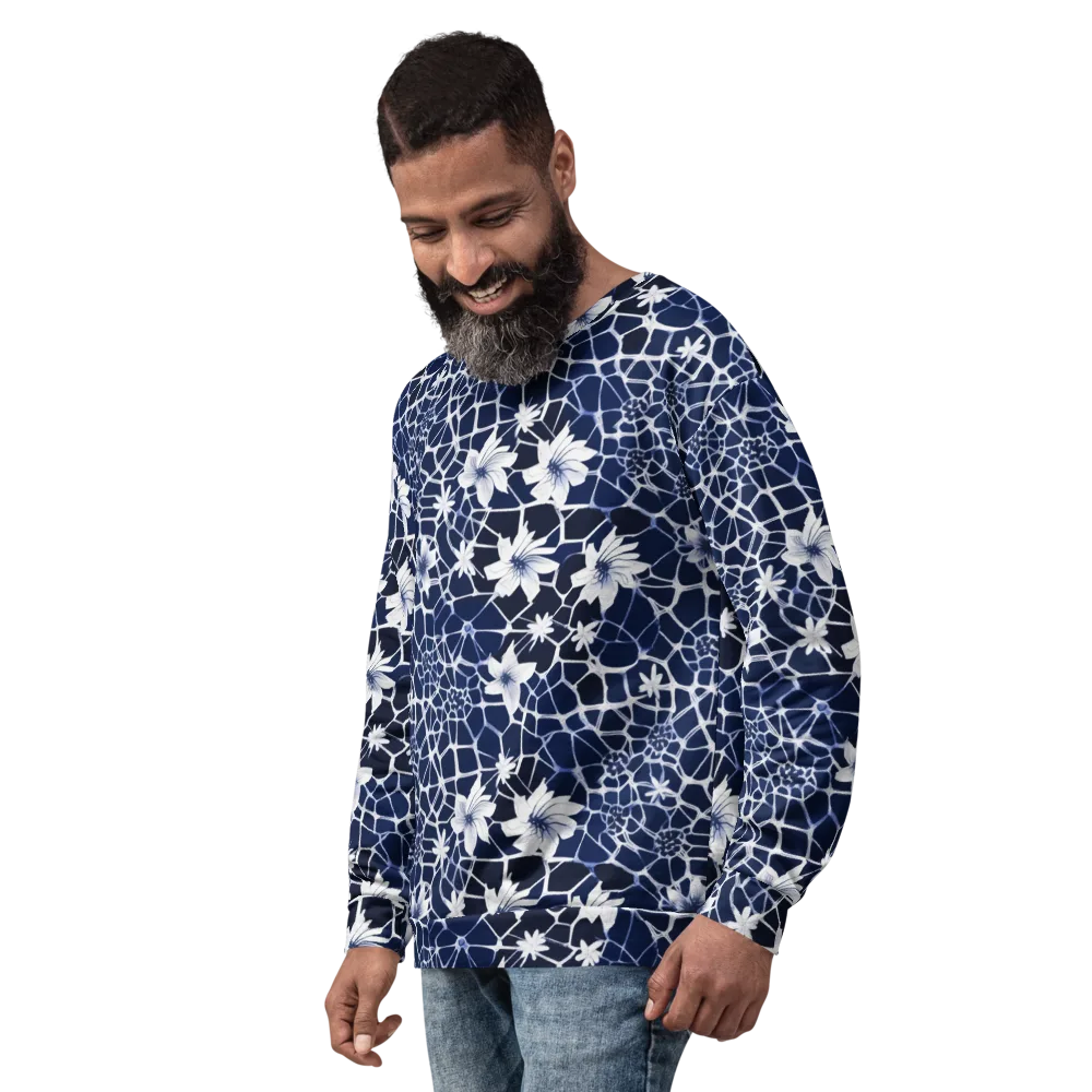 Midnight Wildflower on Sweatshirt — Left Front