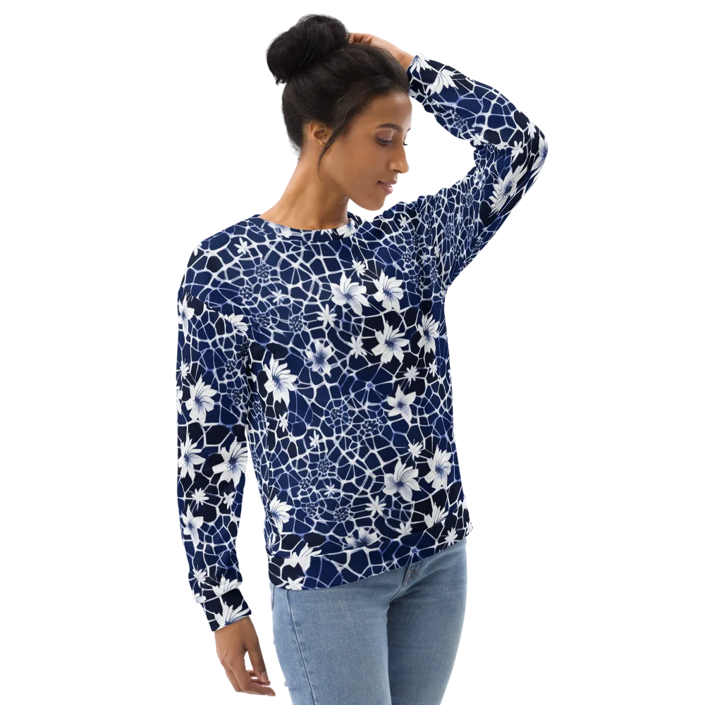 Midnight Wildflower on Sweatshirt — Right Front