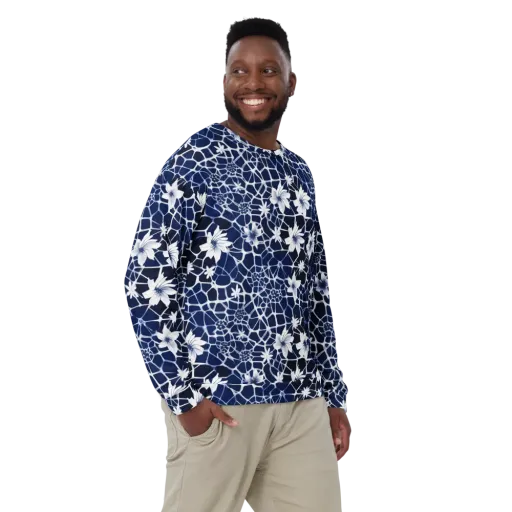 Midnight Wildflower on a Sweatshirt