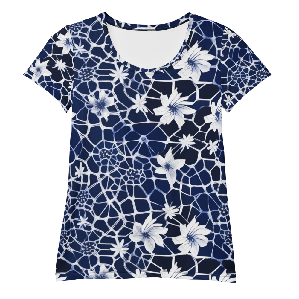 Midnight Wildflower on Women's Athletic T-Shirt — Front