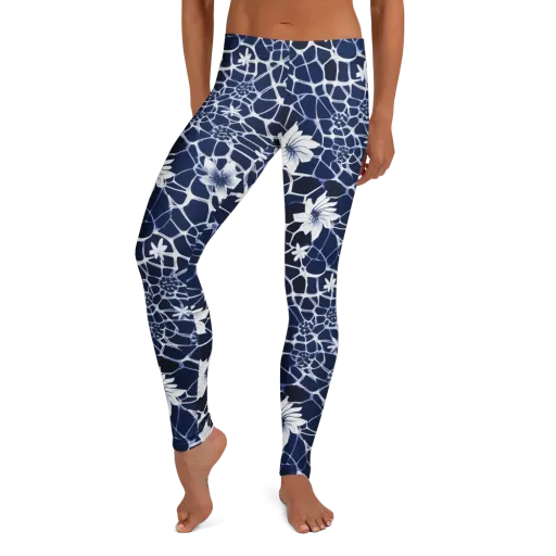 Midnight Wildflower on a Leggings
