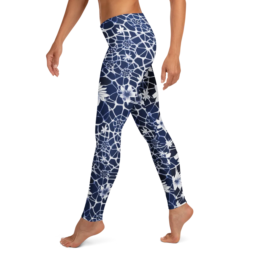 Midnight Wildflower on Leggings — Left