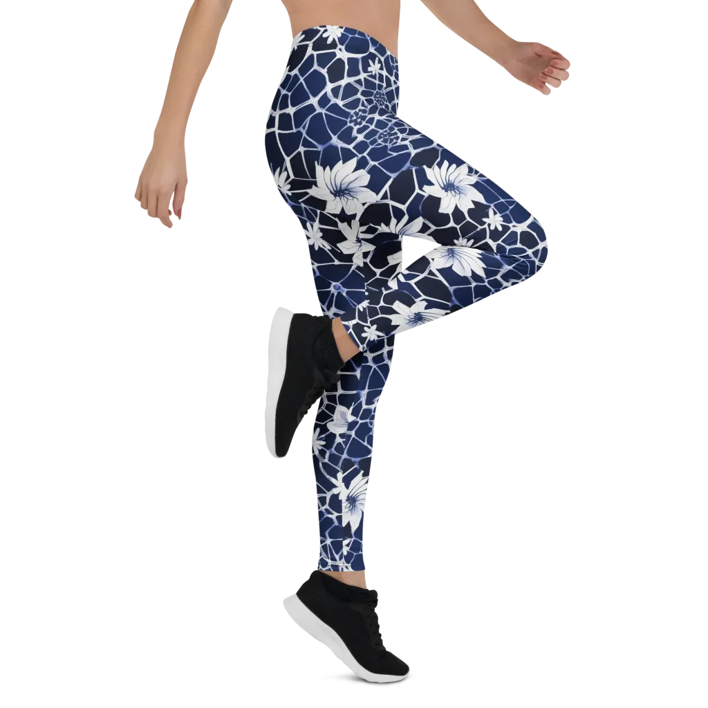 Midnight Wildflower on Leggings — Right