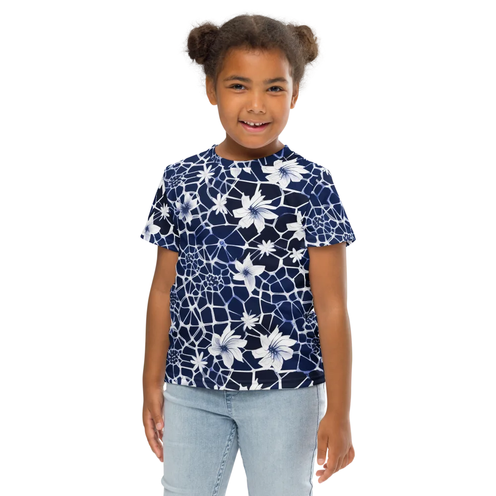 Midnight Wildflower on Kids Crew Neck T-Shirt — Front