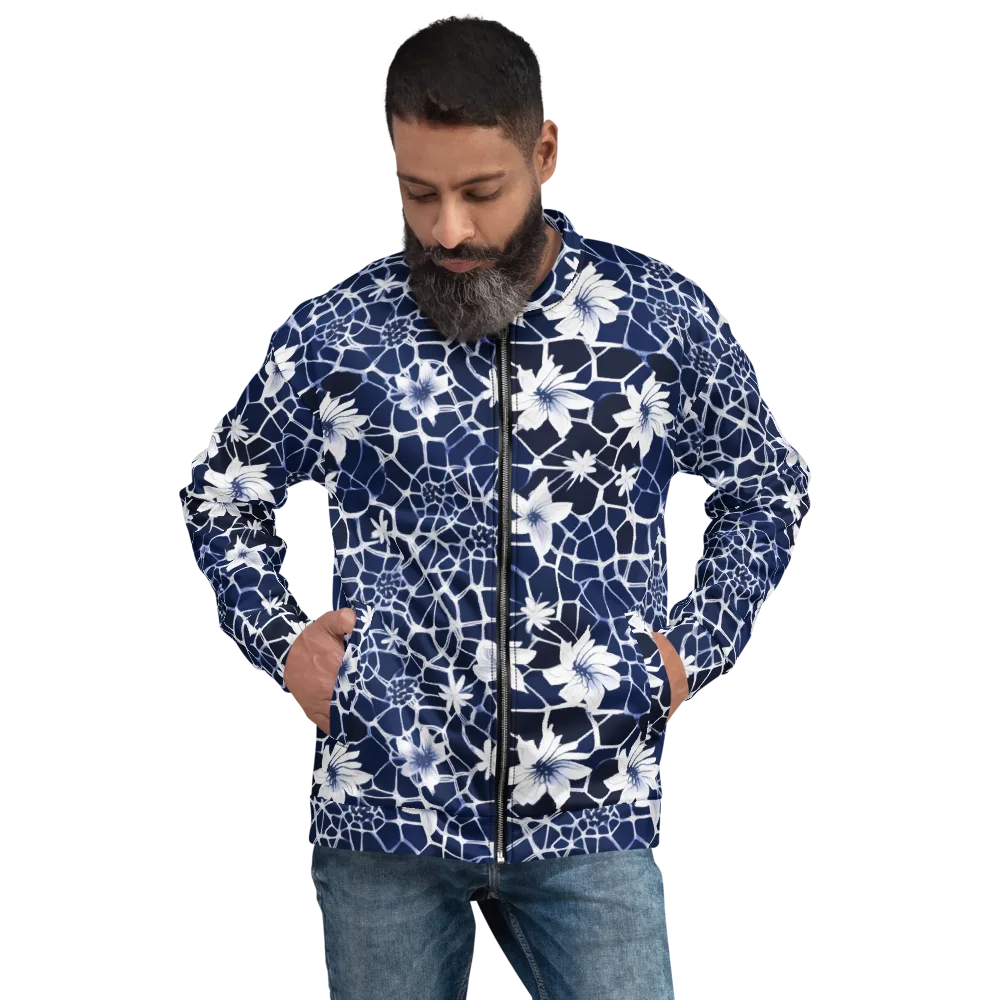 Midnight Wildflower on Bomber Jacket — Front