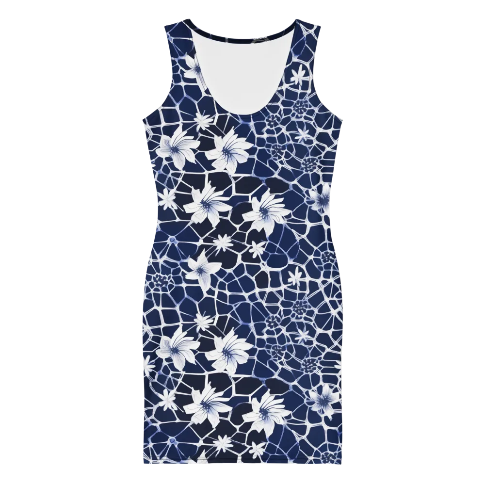 Midnight Wildflower on Bodycon Dress — Front