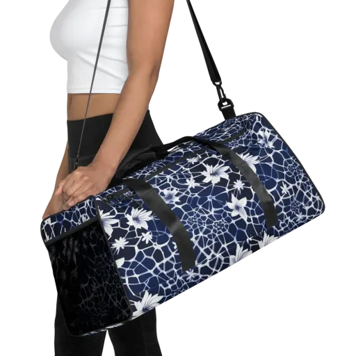Midnight Wildflower on a Duffle Bag