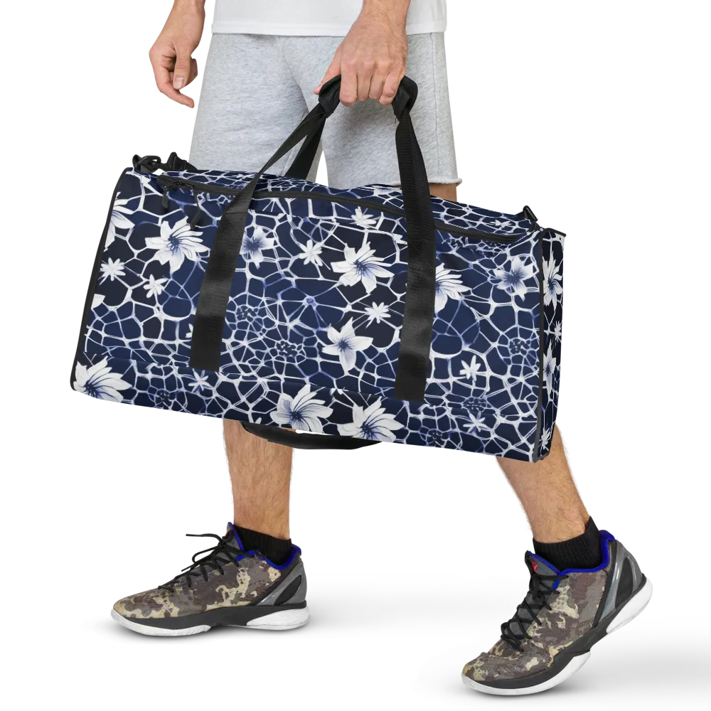 Midnight Wildflower on Duffle Bag — Front