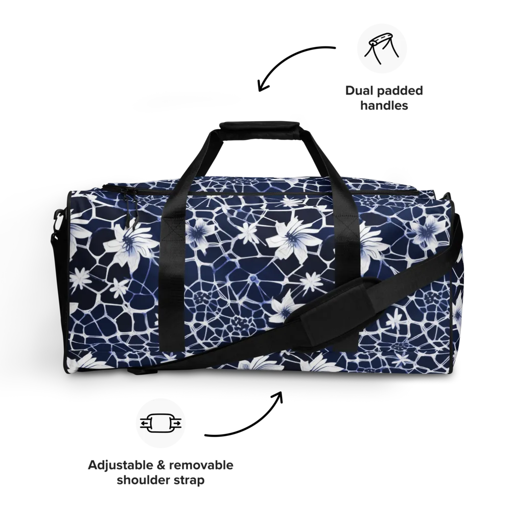 Midnight Wildflower on Duffle Bag — Front