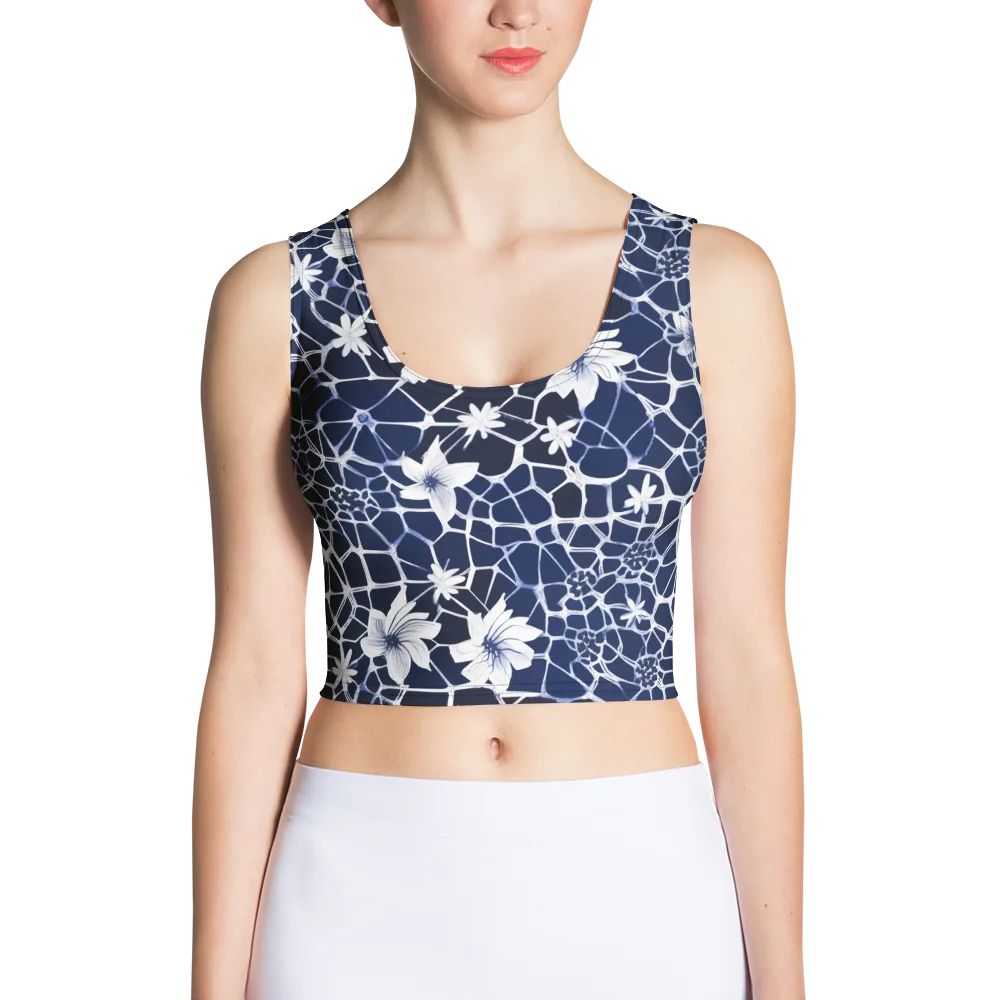 Midnight Wildflower on Crop Top — Front