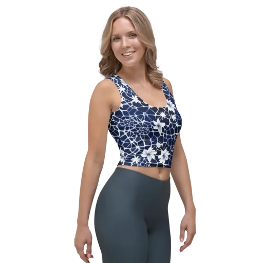 Midnight Wildflower on a Crop Top