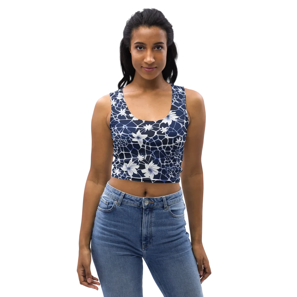 Midnight Wildflower on Crop Top — Front