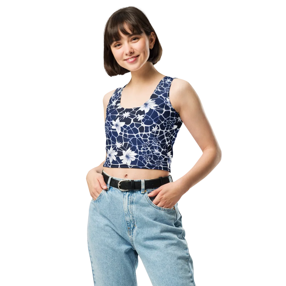 Midnight Wildflower on Crop Top — Front