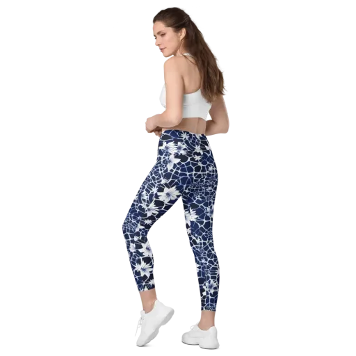Midnight Wildflower on a Leggings with Pockets
