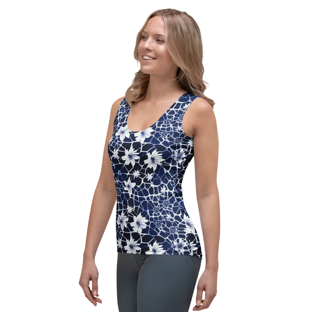 Midnight Wildflower on Women's Tank Top — Left Front