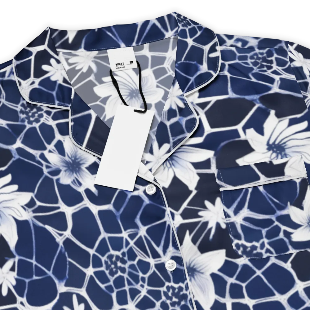 Midnight Wildflower on Women's Short Sleeve Pajama Top — Product details