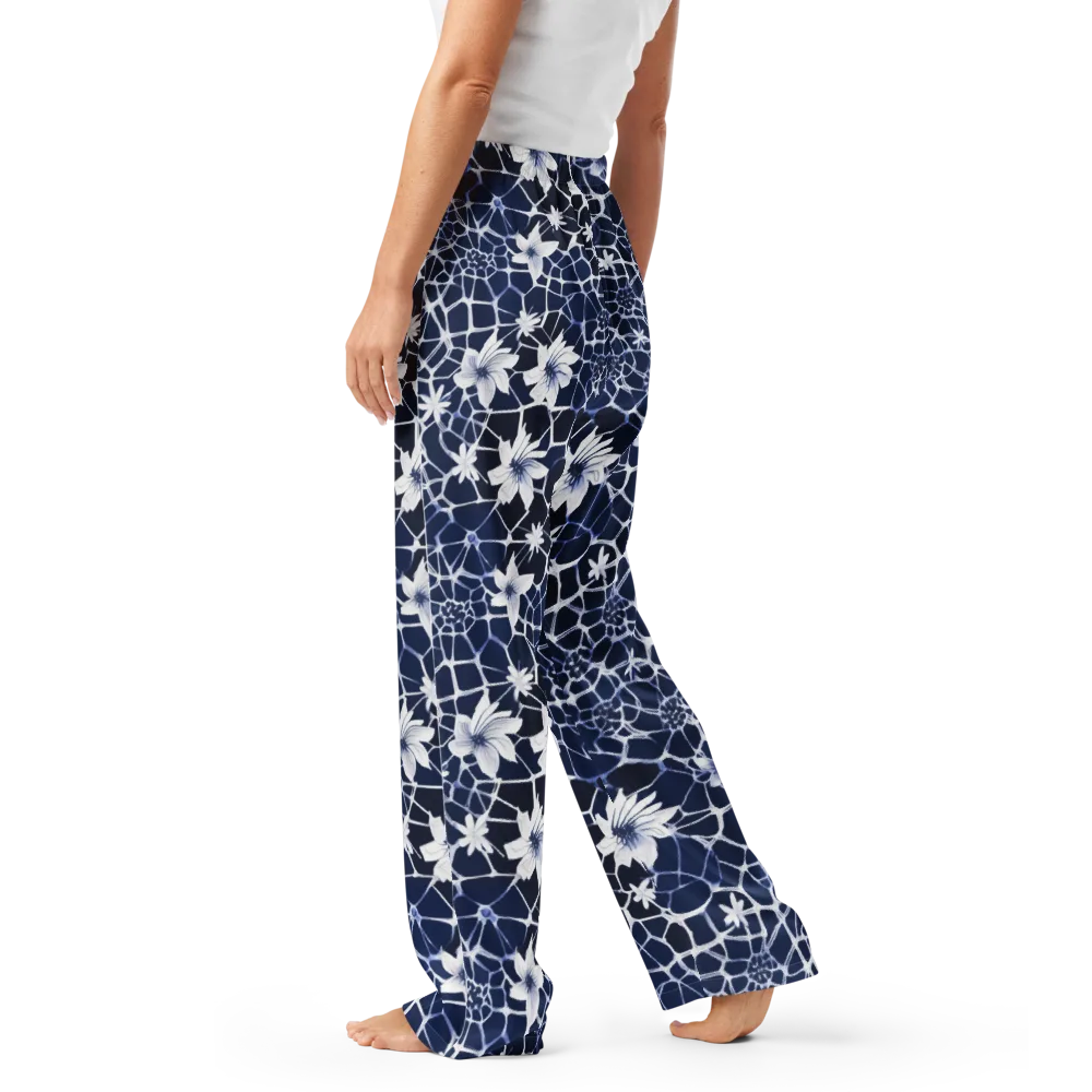 Midnight Wildflower on Women's Pajama Pants — Left