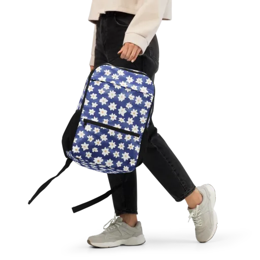 Indigo Blossom Drift on a Utility Backpack