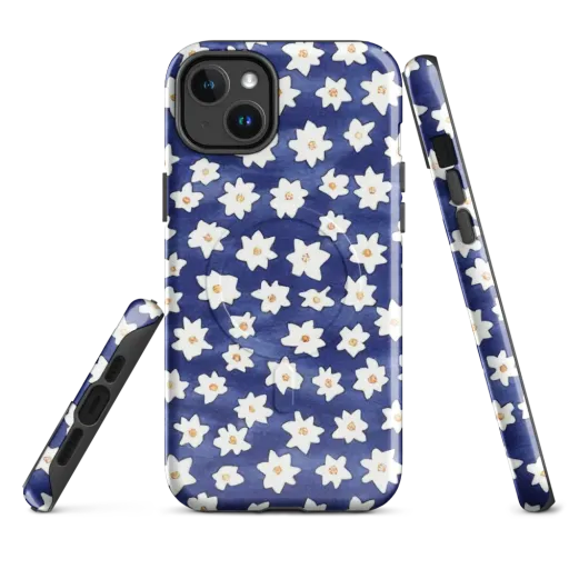 Indigo Blossom Drift on a MagSafe Tough Case for iPhone®