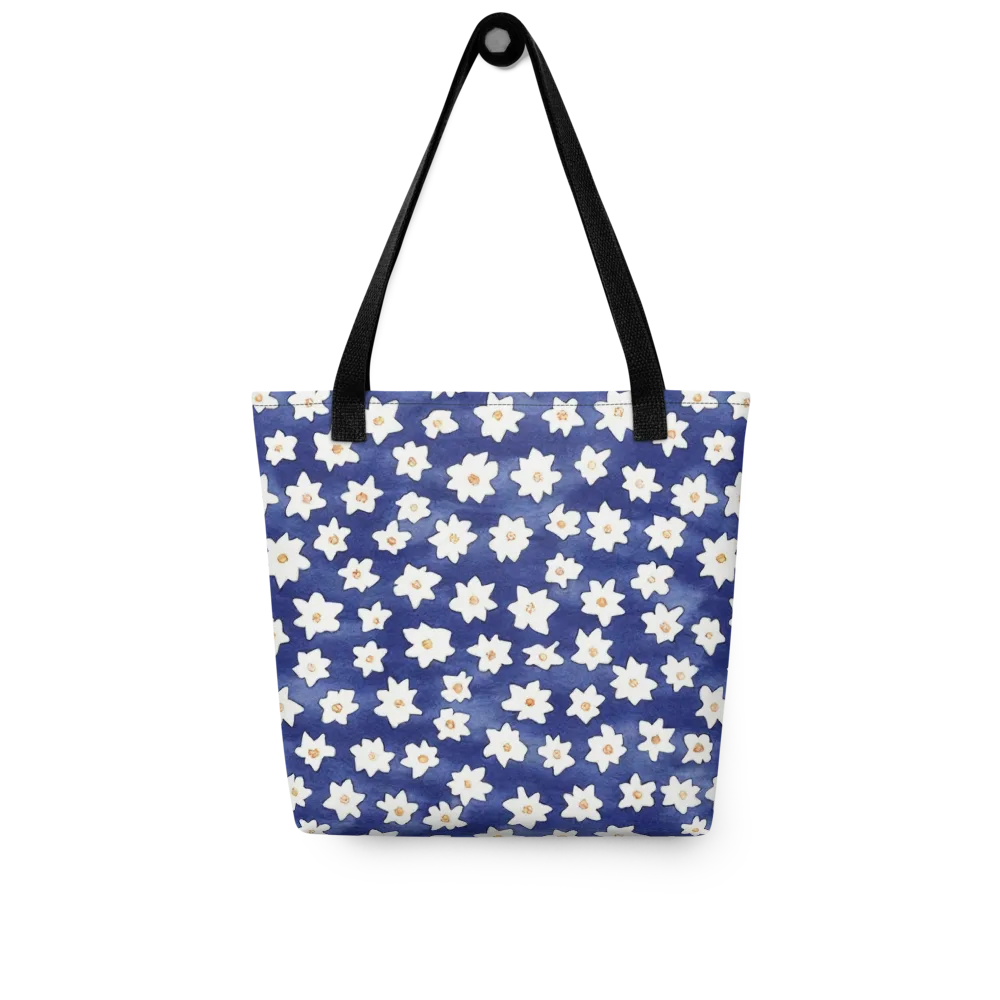Indigo Blossom Drift on Tote Bag — Front