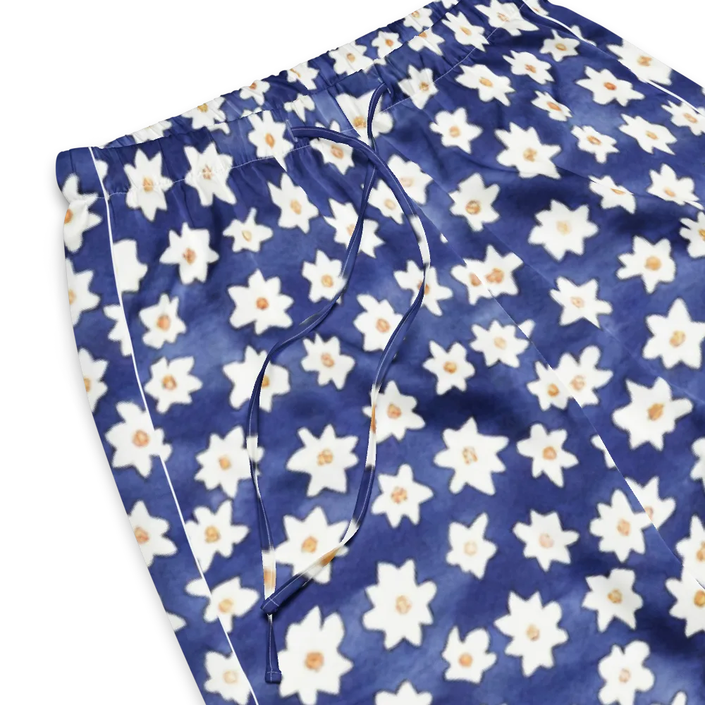 Indigo Blossom Drift on Women's Pajama Pants — Product details