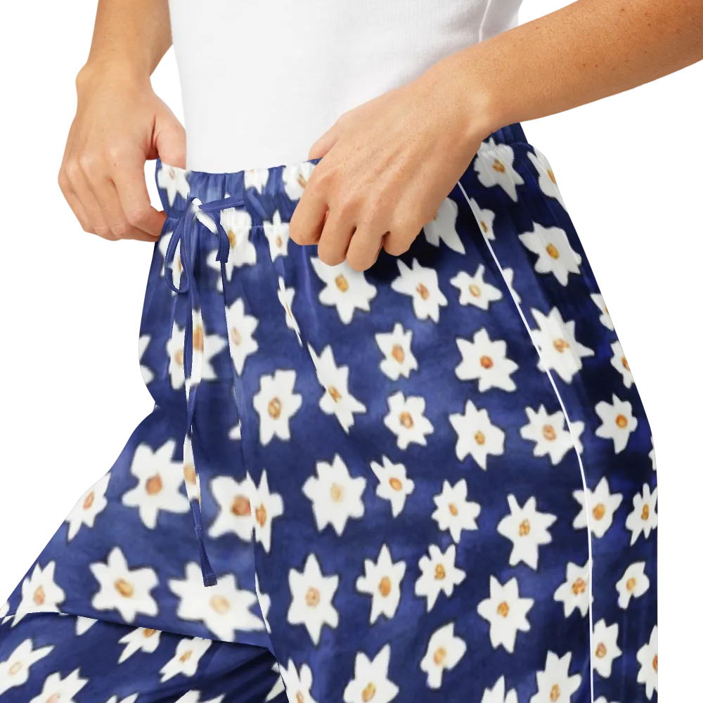 Indigo Blossom Drift on Women's Pajama Pants — Product details