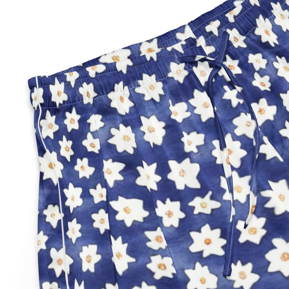 Indigo Blossom Drift on Women's Pajama Shorts — Product details