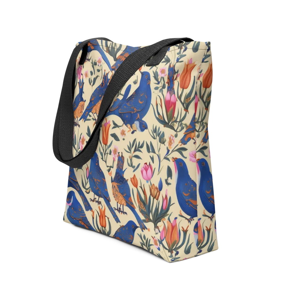 Cobalt Songbirds on Tote Bag — Front