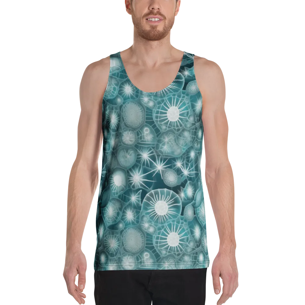 Aqua Lattice on Men's Tank Top — Front