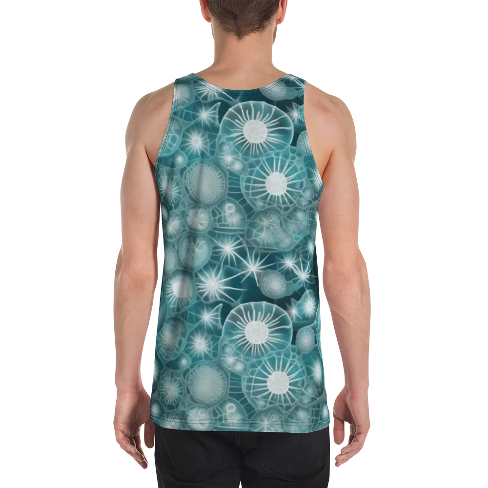 Aqua Lattice on Men's Tank Top — Back