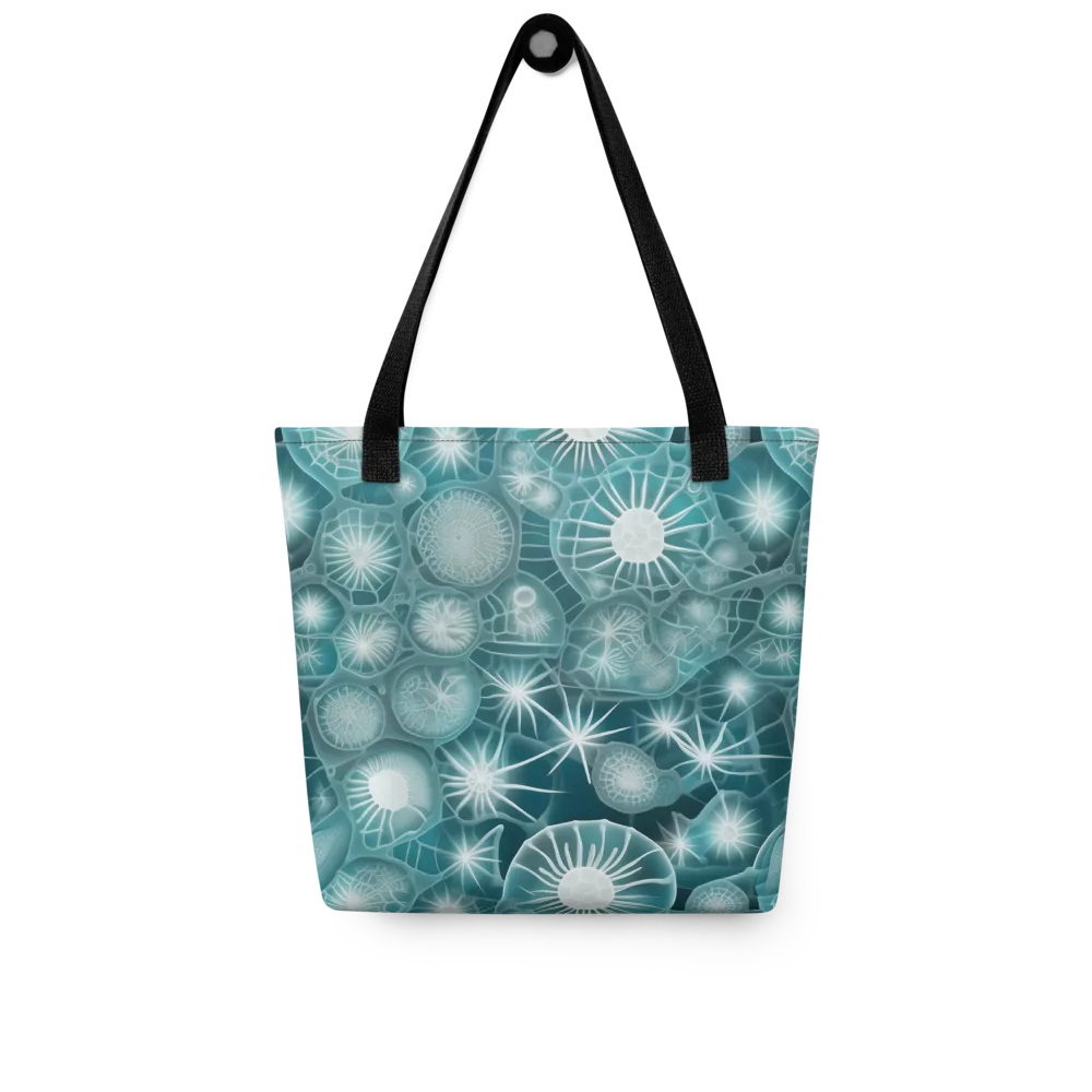 Aqua Lattice on Tote Bag — Front