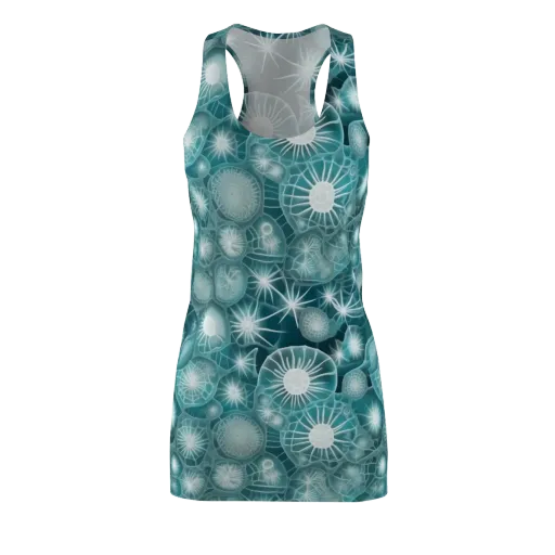 Aqua Lattice on a Racerback Dress