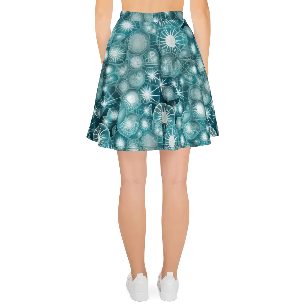Aqua Lattice on Skater Skirt — Back