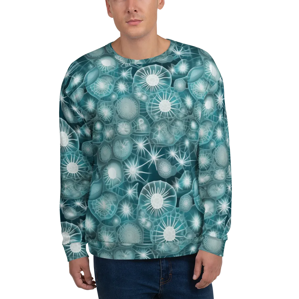 Aqua Lattice on Sweatshirt — Front