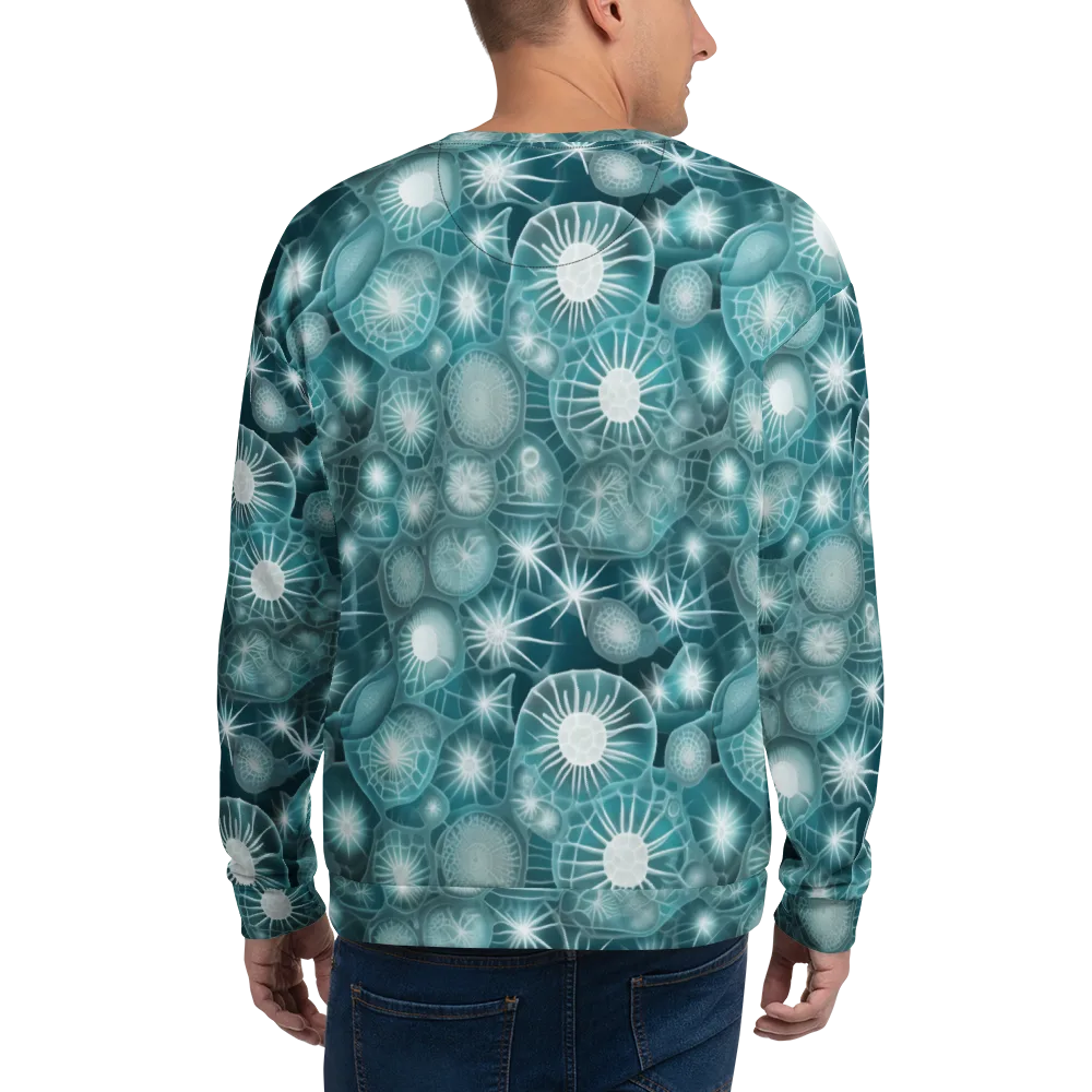 Aqua Lattice on Sweatshirt — Back