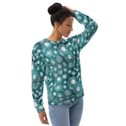 Aqua Lattice on a Sweatshirt