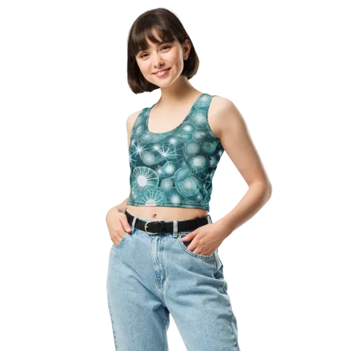 Aqua Lattice on a Crop Top