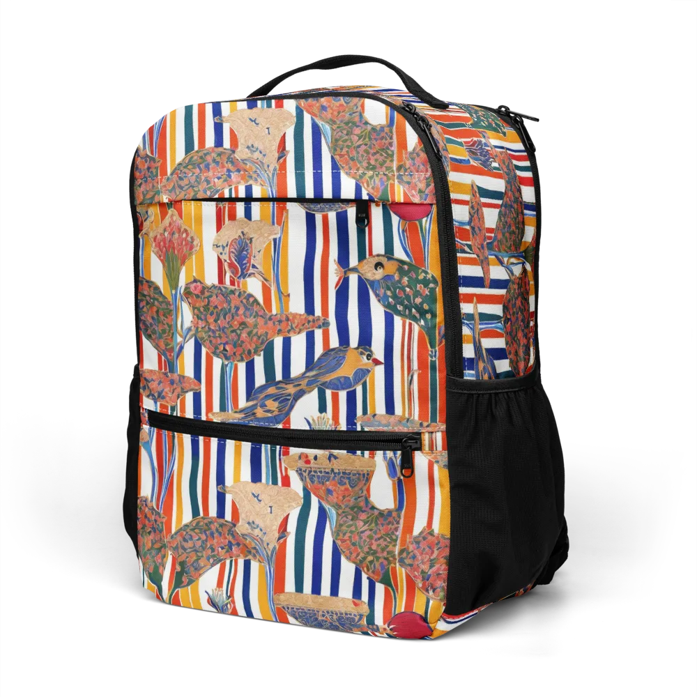 Ornamental Aviary on Utility Backpack — Left Front