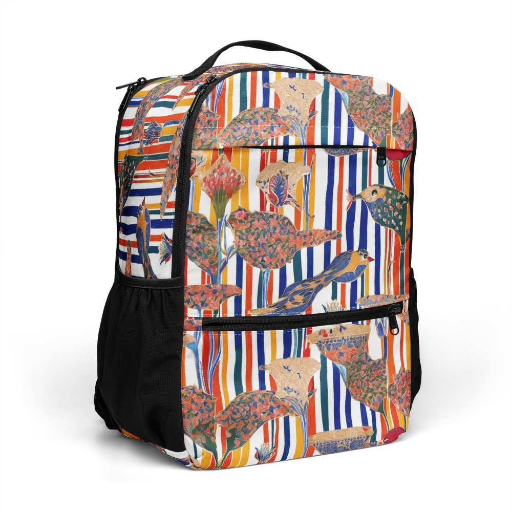 Ornamental Aviary on Utility Backpack — Right Front