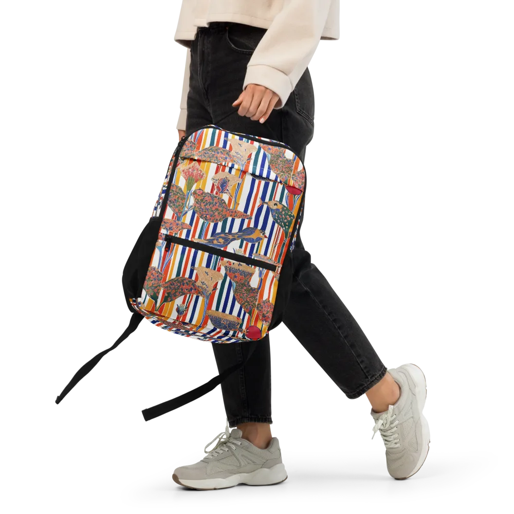 Ornamental Aviary on Utility Backpack — Front