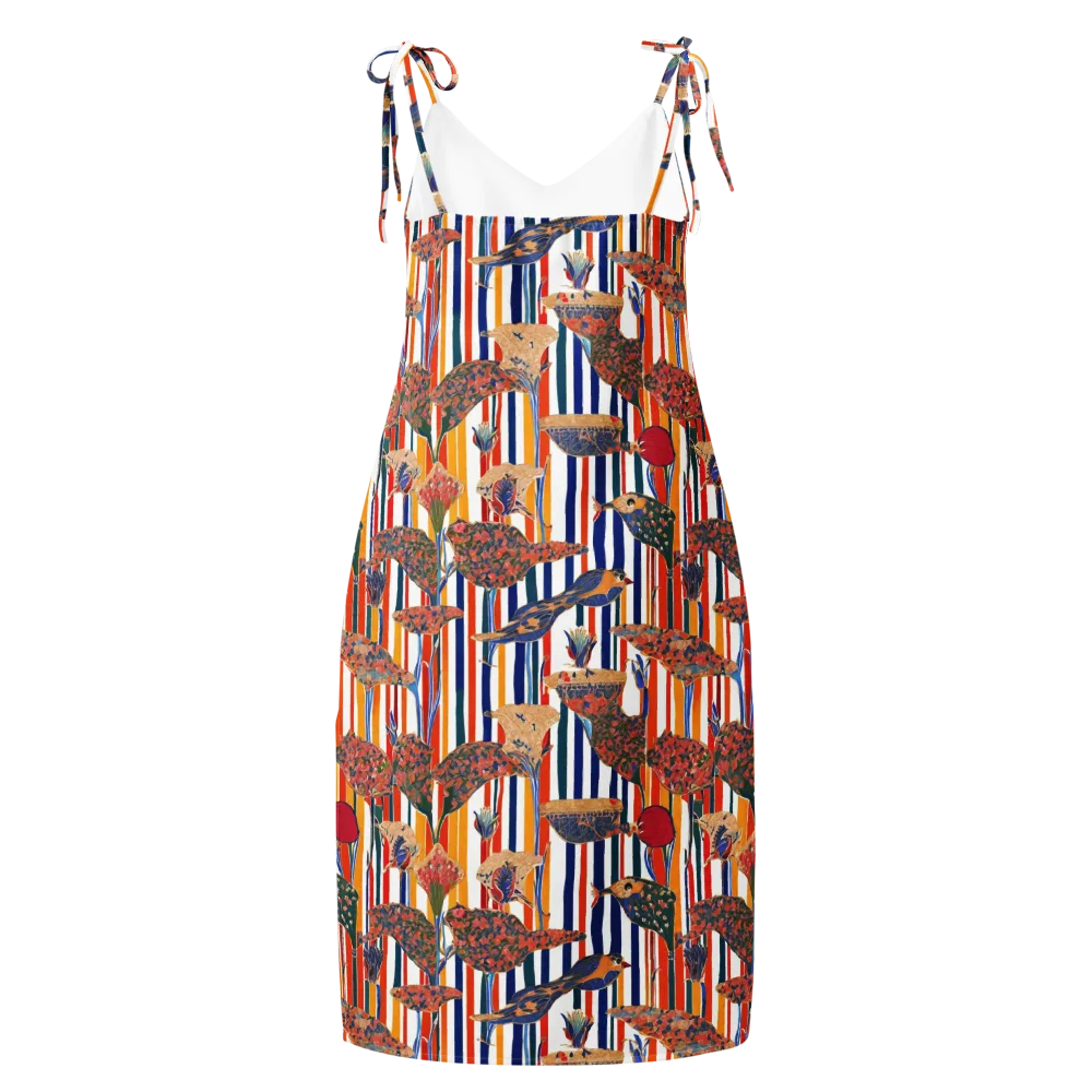 Ornamental Aviary on Slip Dress — Back