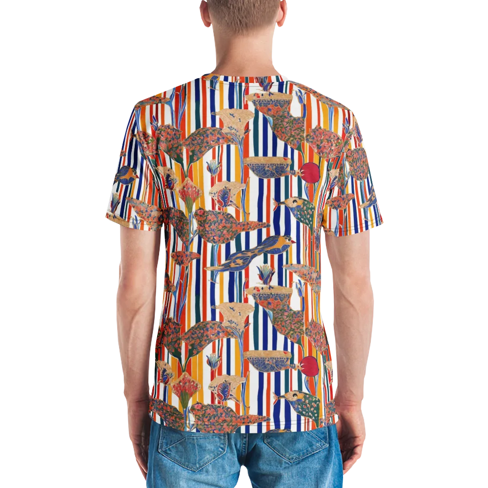 Ornamental Aviary on Men's Crew Neck T-Shirt — Back