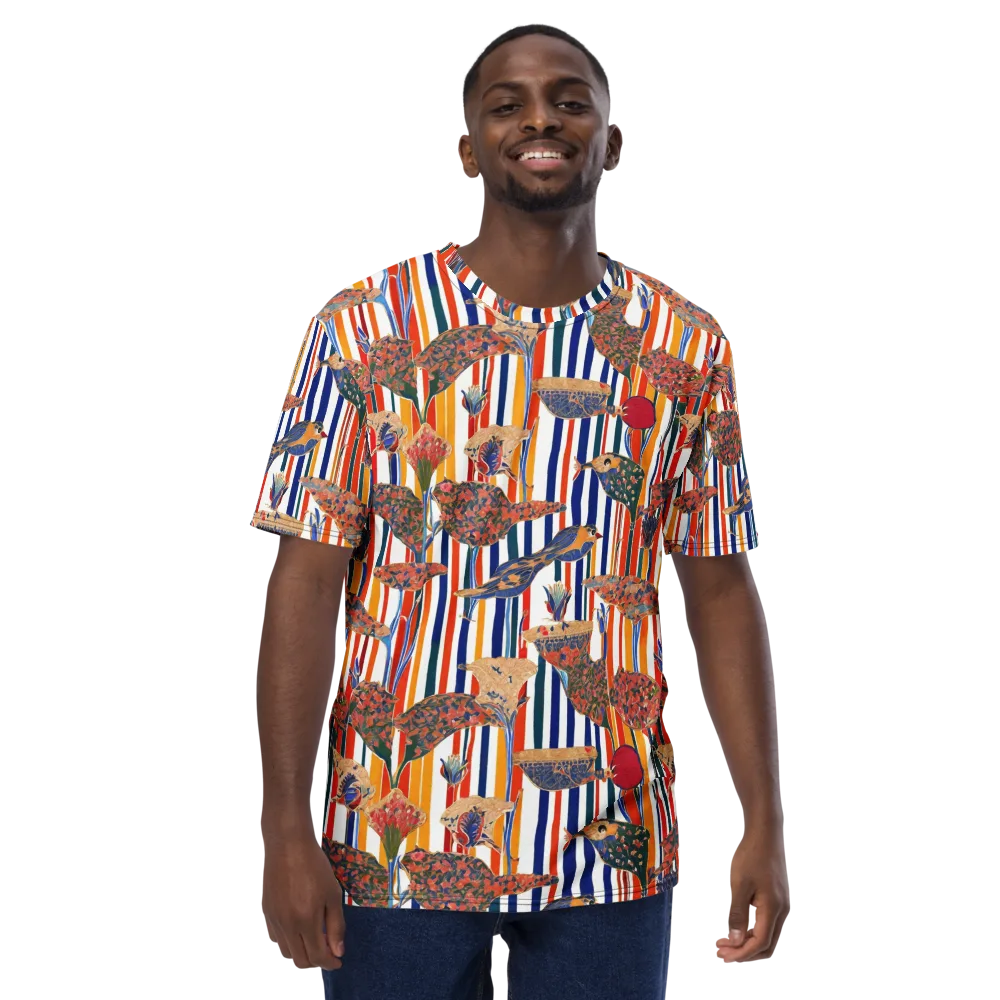Ornamental Aviary on Men's Crew Neck T-Shirt — Front