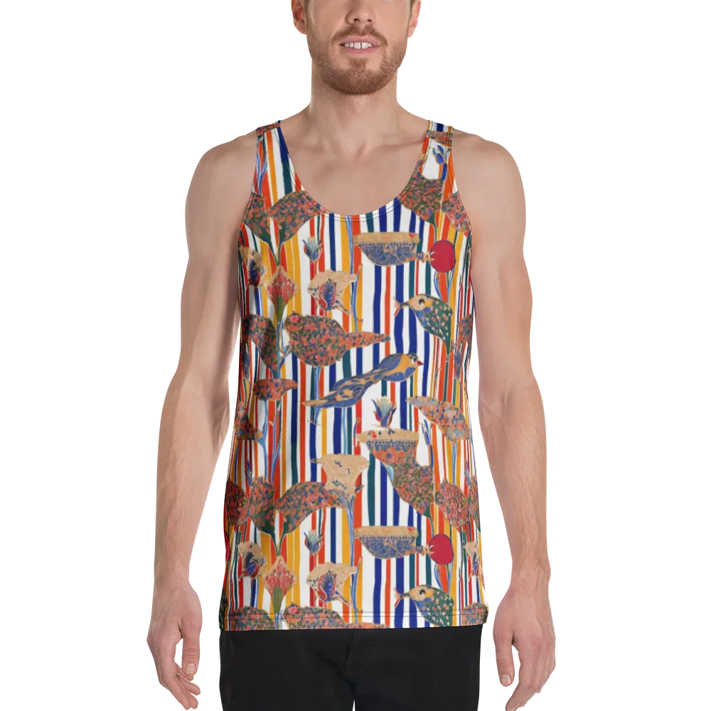 Ornamental Aviary on Men's Tank Top — Front